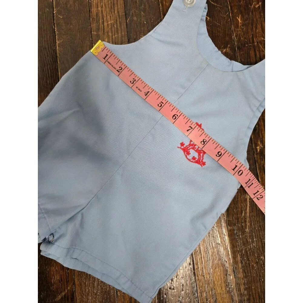 Vintage Royal Heir Baby Blue Embroidered Rocking Horse One Piece